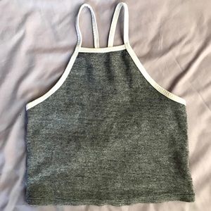 zara gray halter top